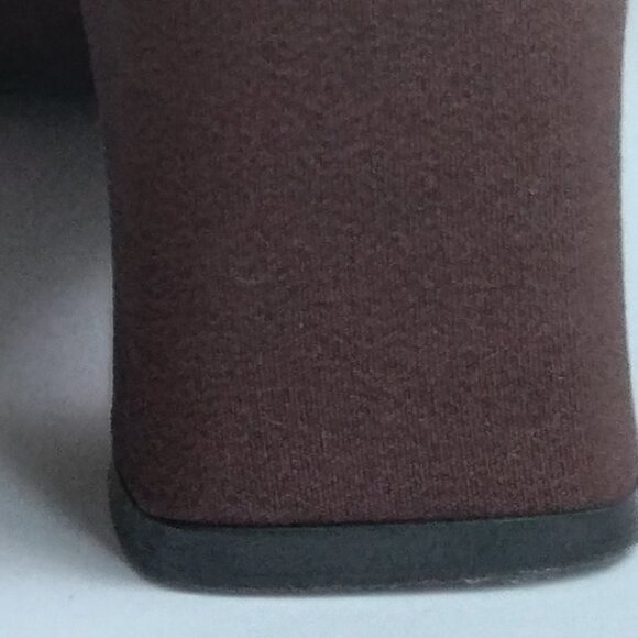 Stuart Weitzman Y2K Brown Sateen /Grosgrain Pumps Square Toe 3" Block Heels Sz 8 - Picture 7 of 10